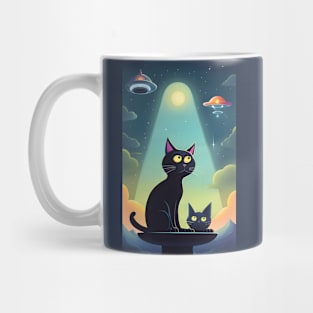 Black Cats UFO Mug